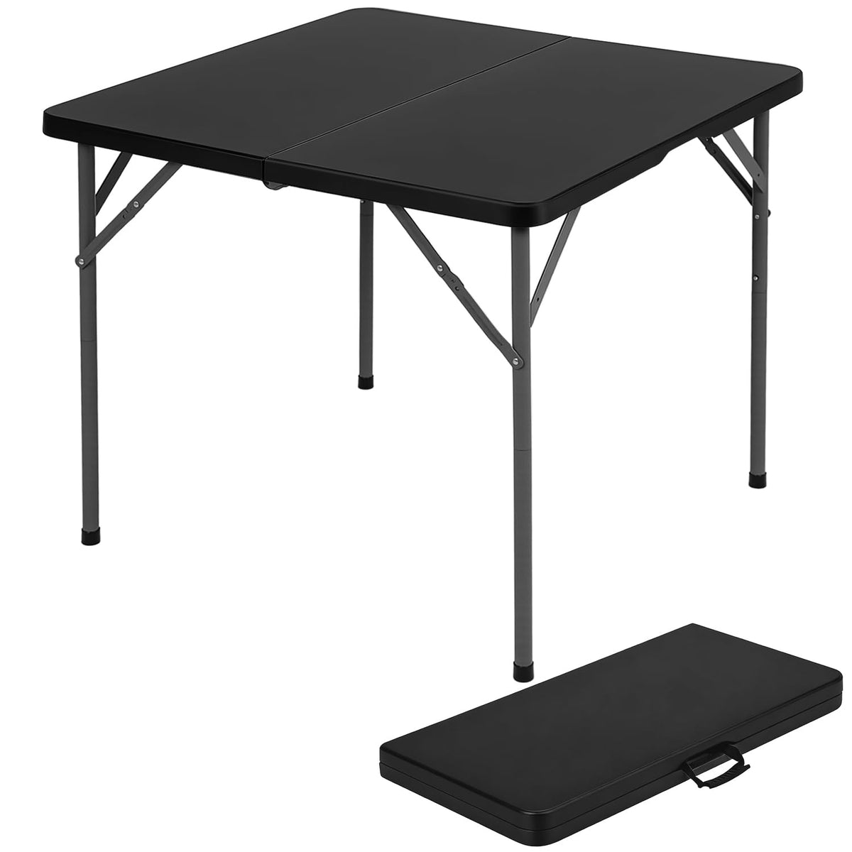 BestOffice | 4FT Folding Table | Brown Ratten | Portable Plastic Table