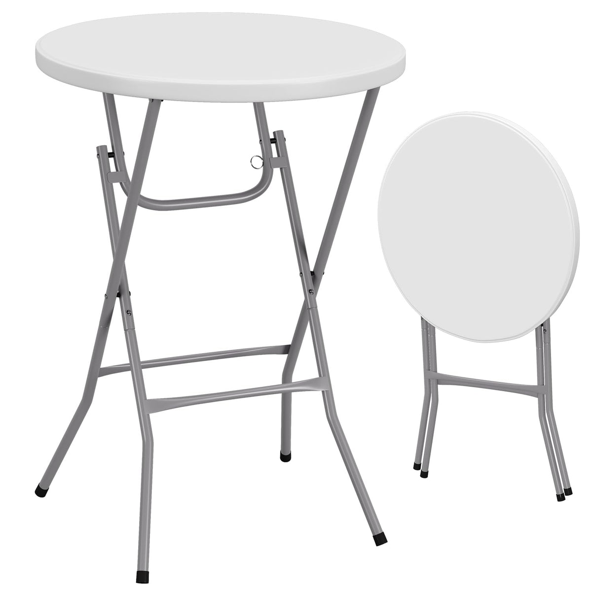 BestOffice | 6FT Folding Table | Black | Portable Plastic Table