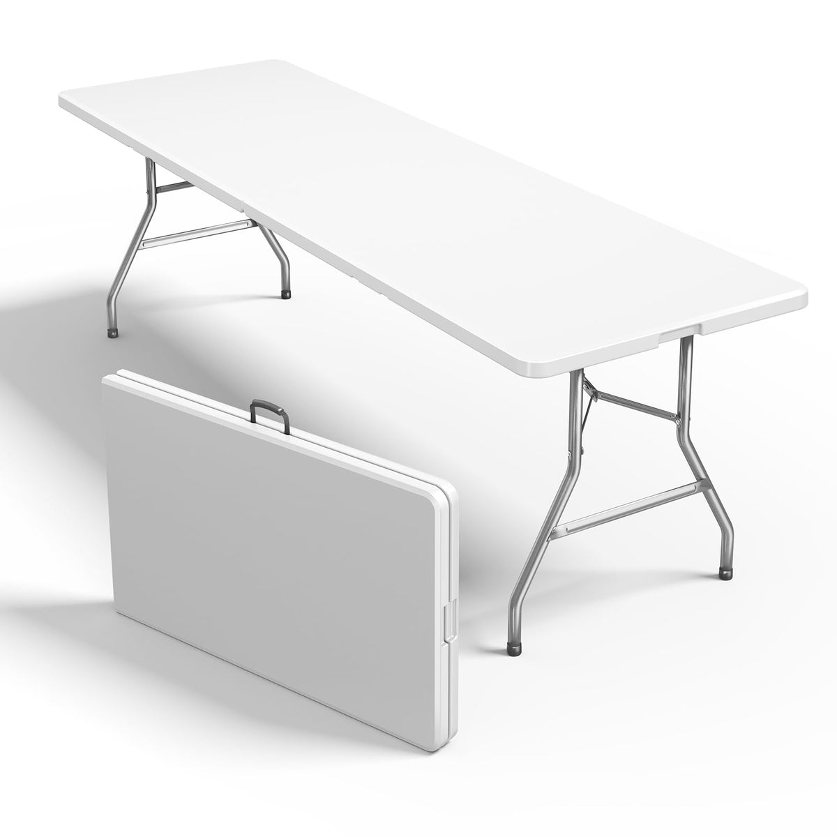 Sweetcrispy 6 FT Folding Picnic Table, Easy to Fold and Store
