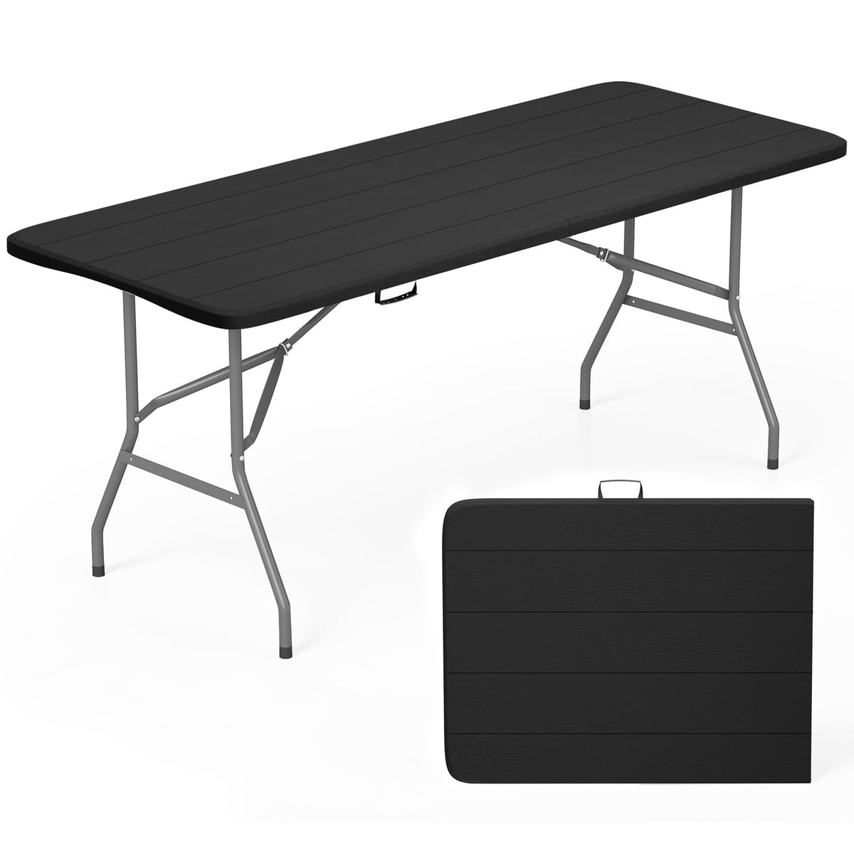 FDW | 8FT Folding Table | White | Portable Plastic Table