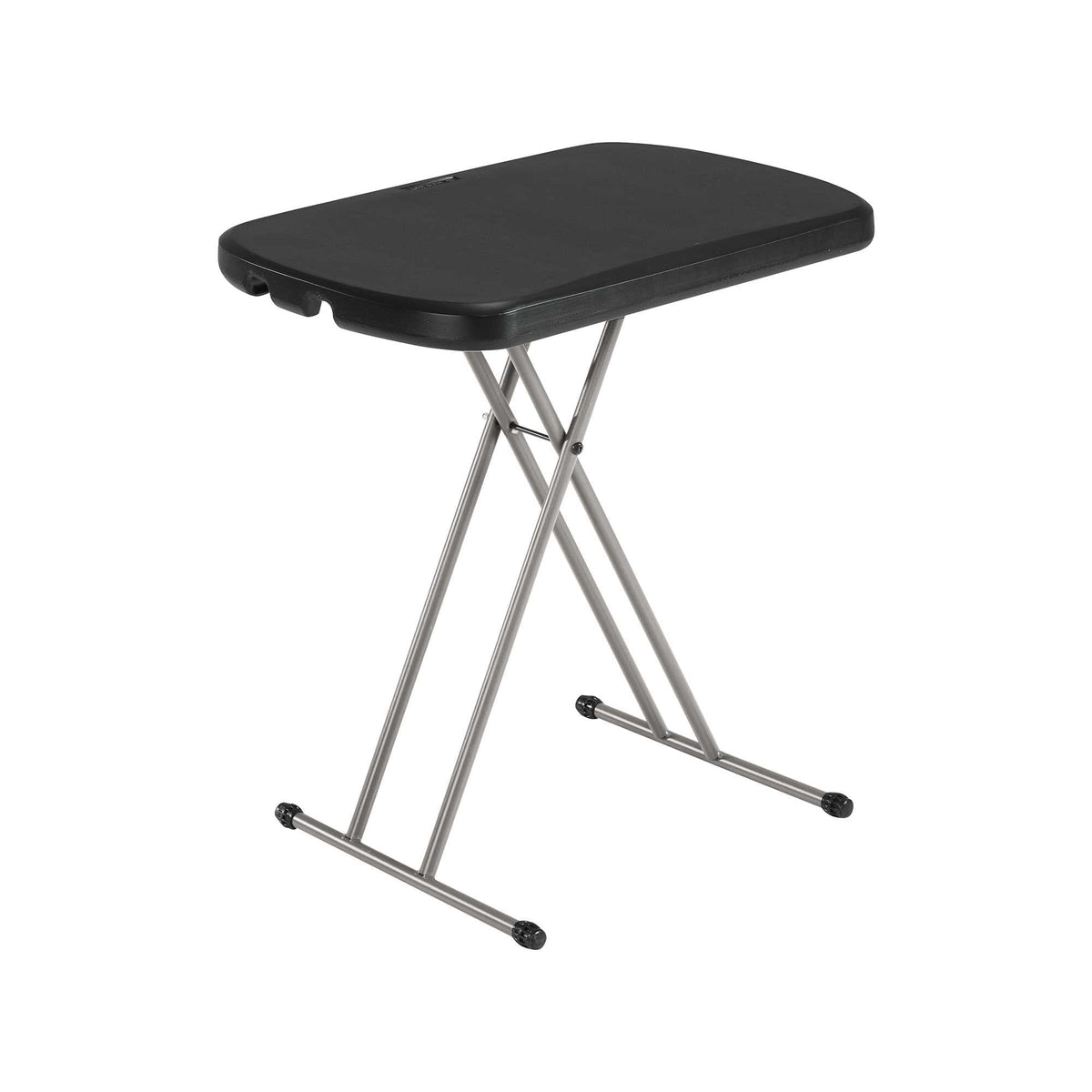 Lifetime 28241 Adjustable Folding Laptop Table TV Tray, 30 Inch, White Granite
