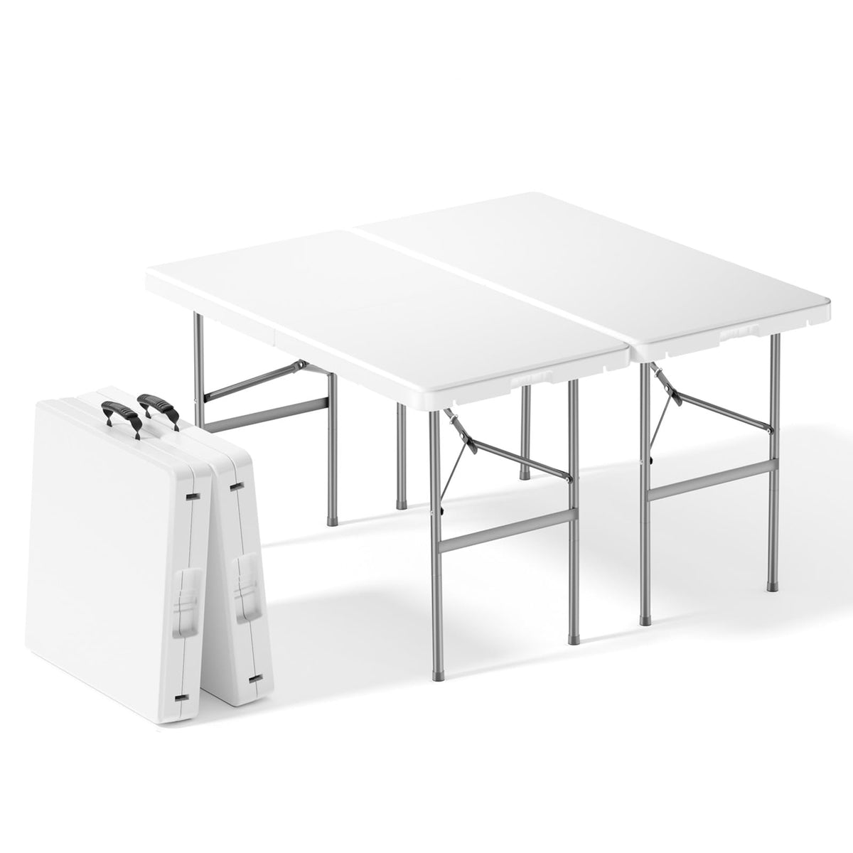 Sweetcrispy 6 FT Folding Picnic Table, Easy to Fold and Store