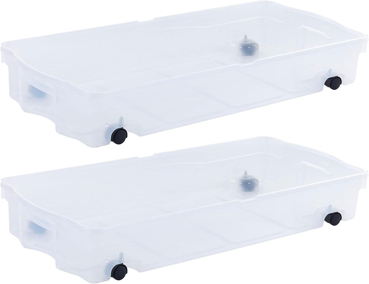 Rubbermaid Cleverstore 17 Qt Clear Storage Bins with Lids, 6 Pack