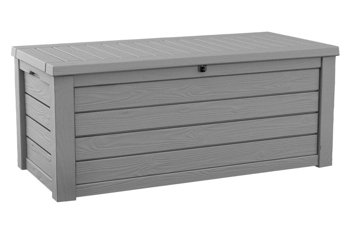 Keter Westwood Outdoor Storage Deck Box, 150 Gallon, Dark Grey