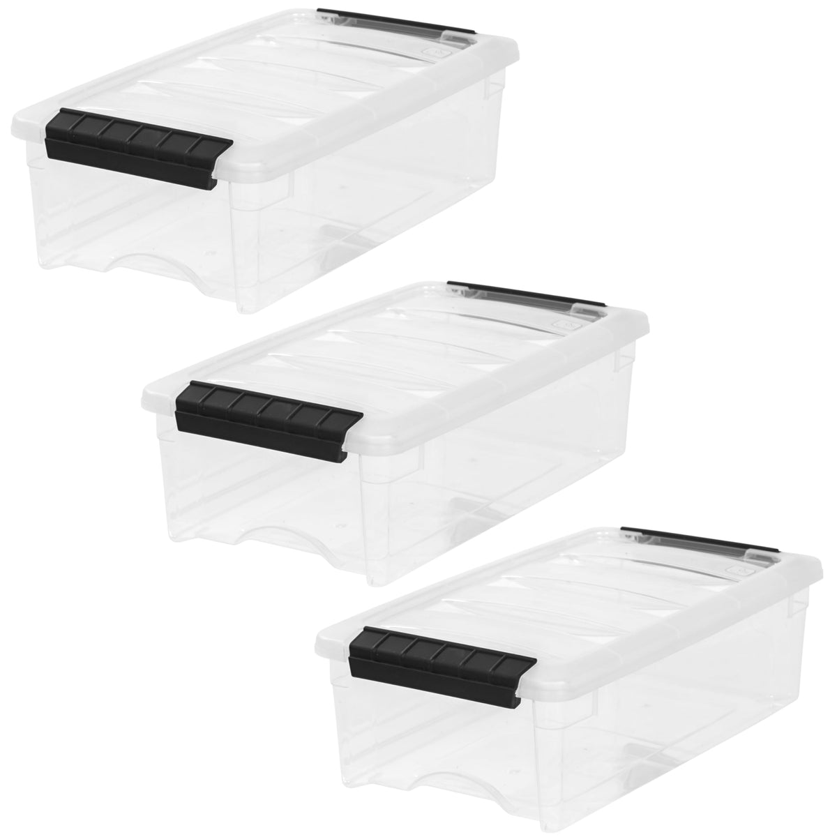 IRIS USA 4-Pack 40 Quart Storage Bins with Lids, Clear