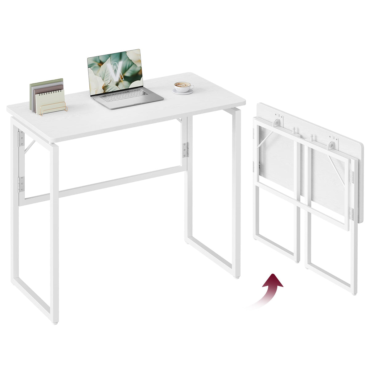 VASAGLE Folding Desk, Small Computer Desk, Foldable Table 39.4 Inch