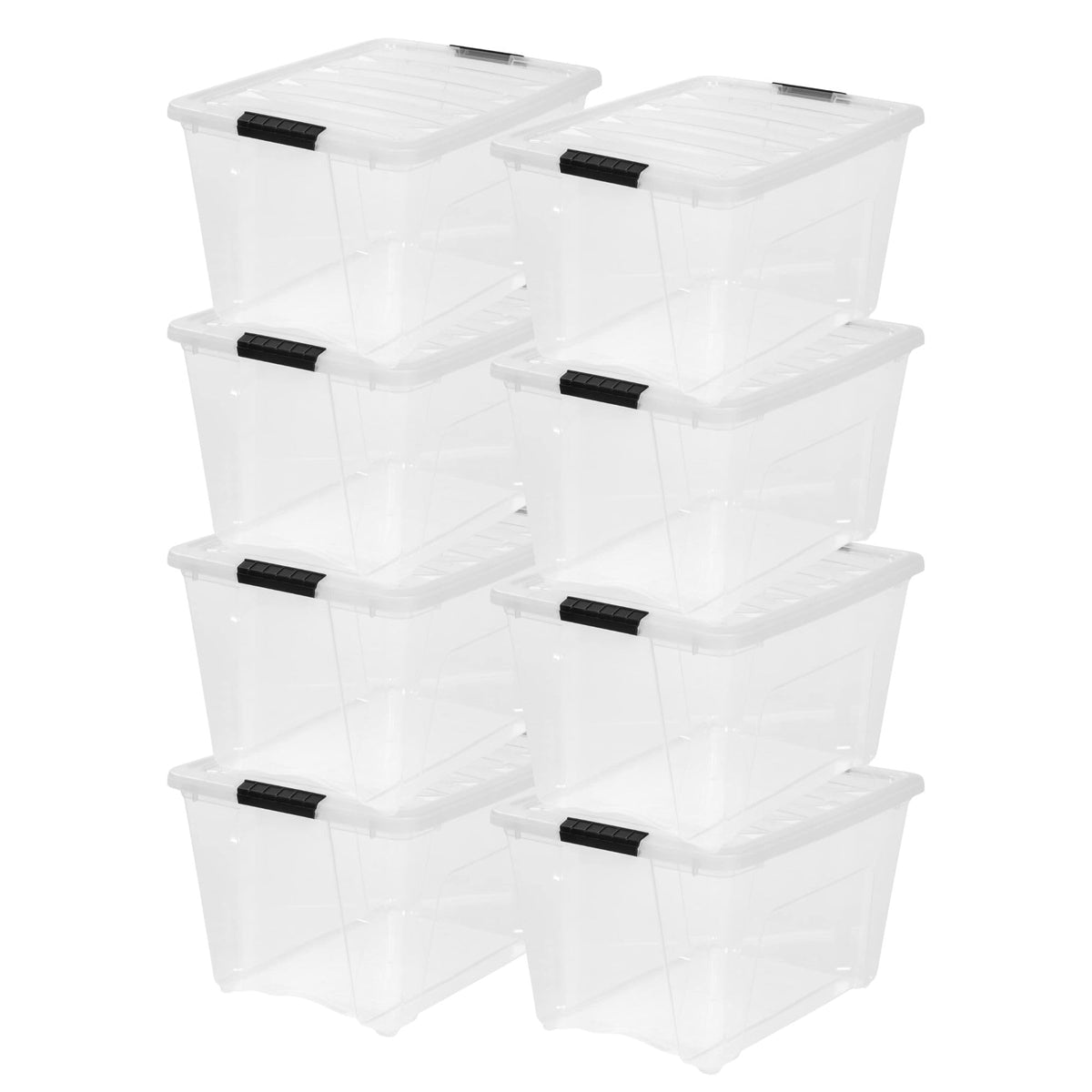 IRIS USA 4-Pack 40 Quart Storage Bins with Lids, Clear