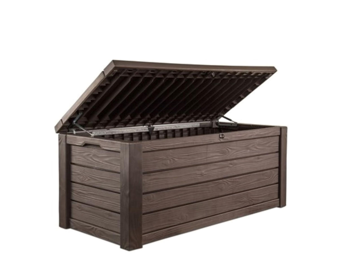 Keter Westwood Outdoor Storage Deck Box, 150 Gallon, Dark Grey