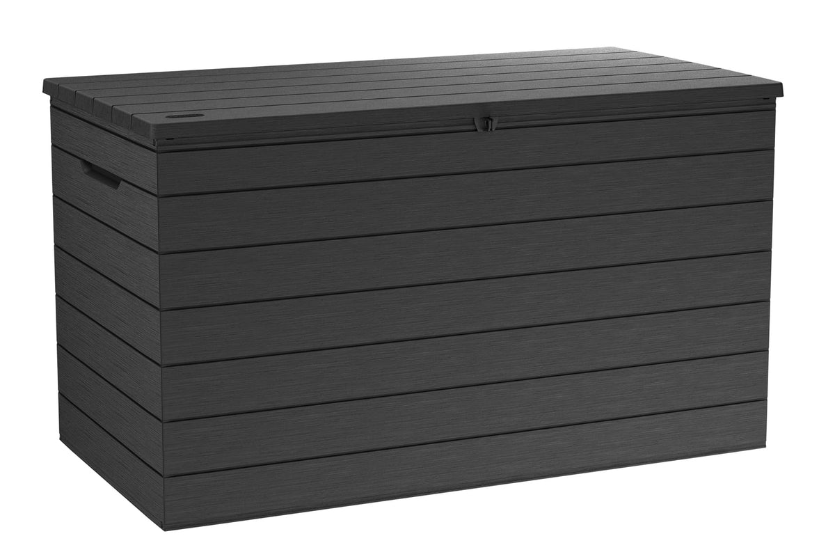 Keter Westwood Outdoor Storage Deck Box, 150 Gallon, Dark Grey