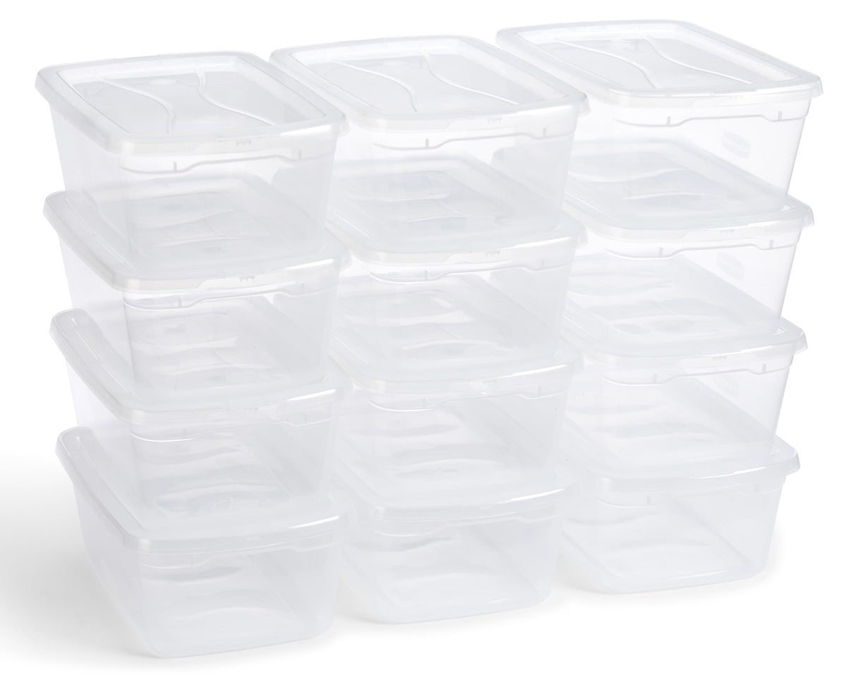 Rubbermaid Cleverstore 17 Qt Clear Storage Bins with Lids, 6 Pack