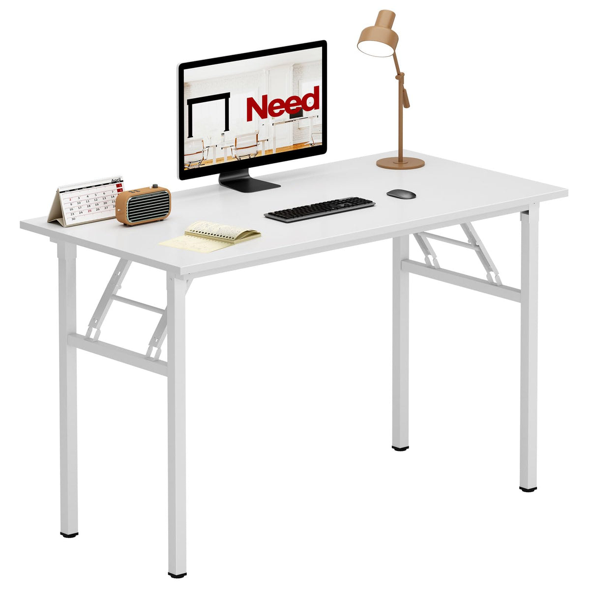 Need Small Computer Desk 31.5x15.7 Inch Folding Home Office Table Teak
