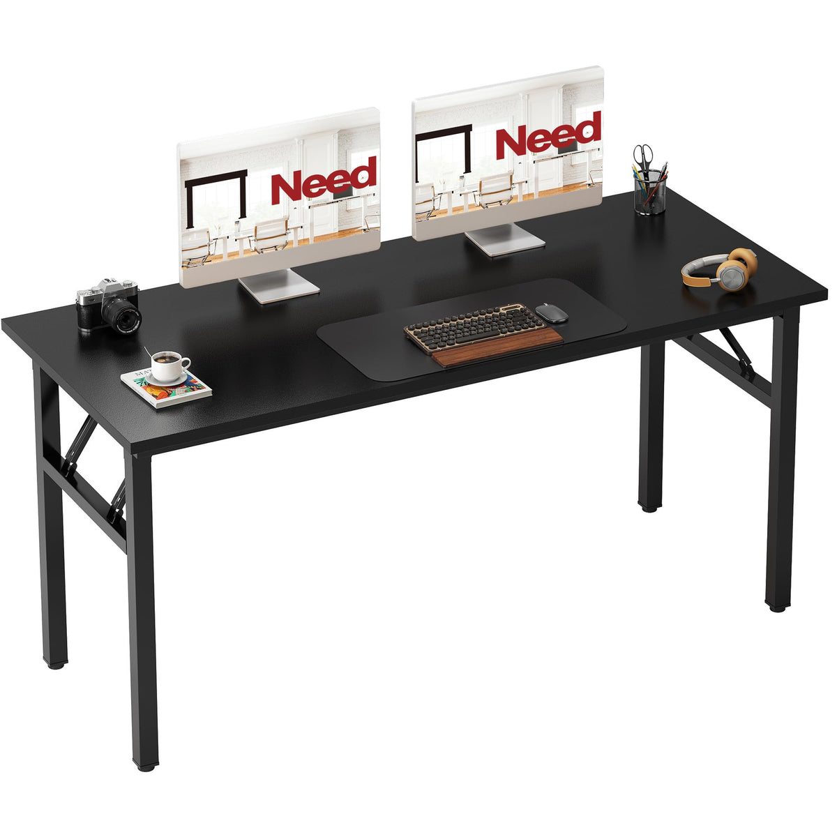 Need Small Computer Desk 31.5x15.7 Inch Folding Home Office Table Teak