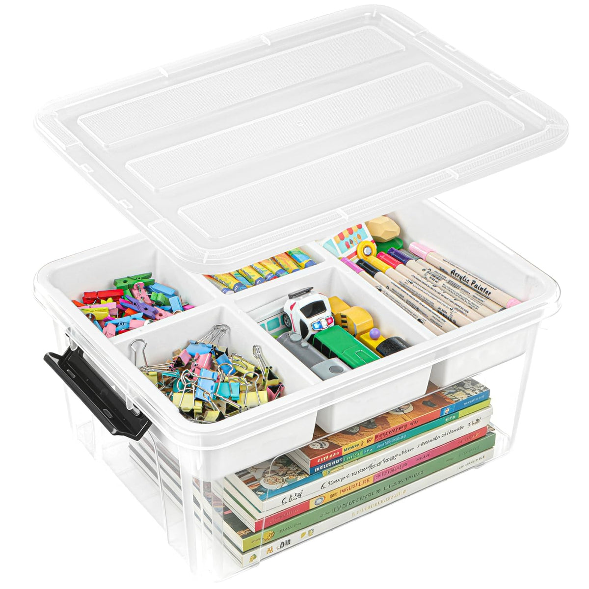 EOENVIVS Craft Organizers and Storage Container Art Supply Organizer,17 QT