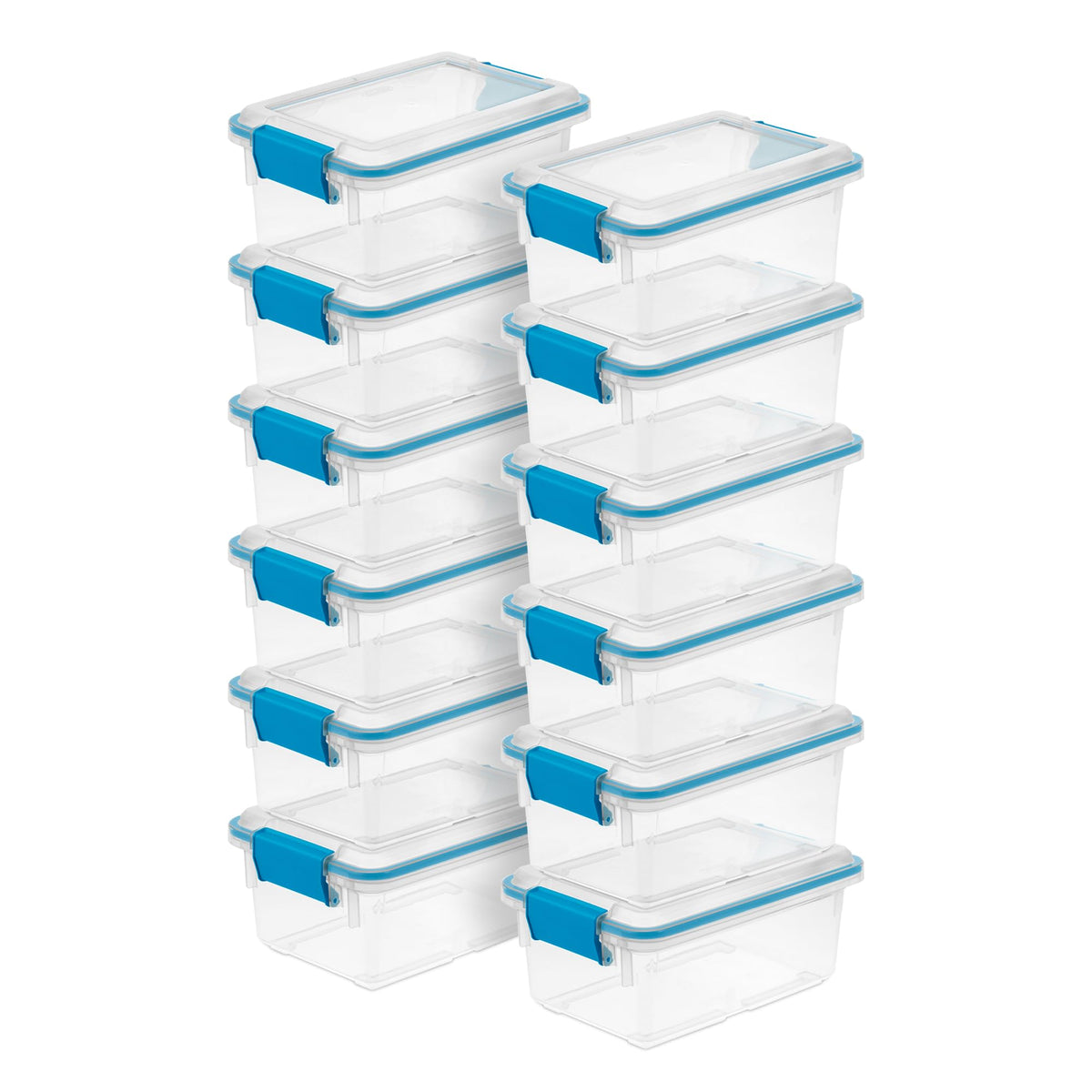 Sterilite Gasket Storage Box with Lids for Home & Office, 37 Quart, 4-Pack