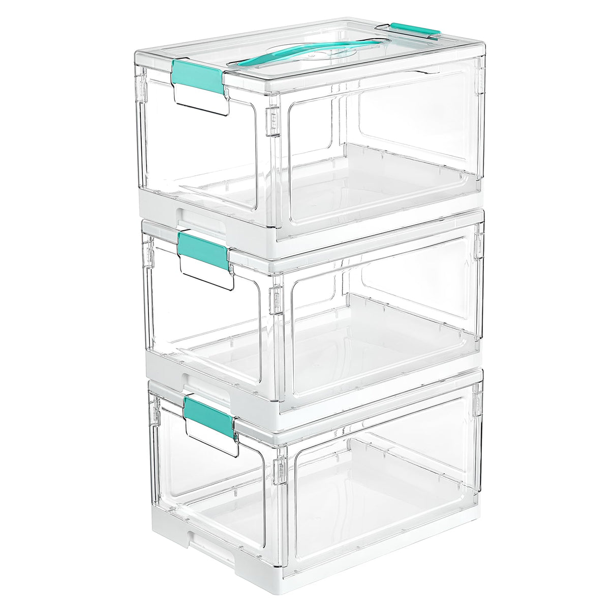 Vtopmart 24 QT Clear Storage Box with Tray & Dividers, 1 Pack–Basic