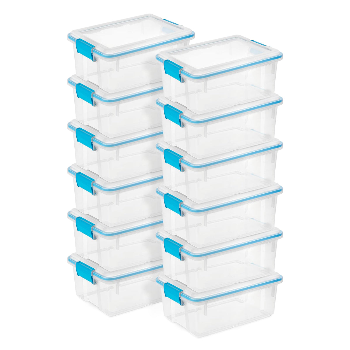 Sterilite Gasket Storage Box with Lids for Home & Office, 37 Quart, 4-Pack