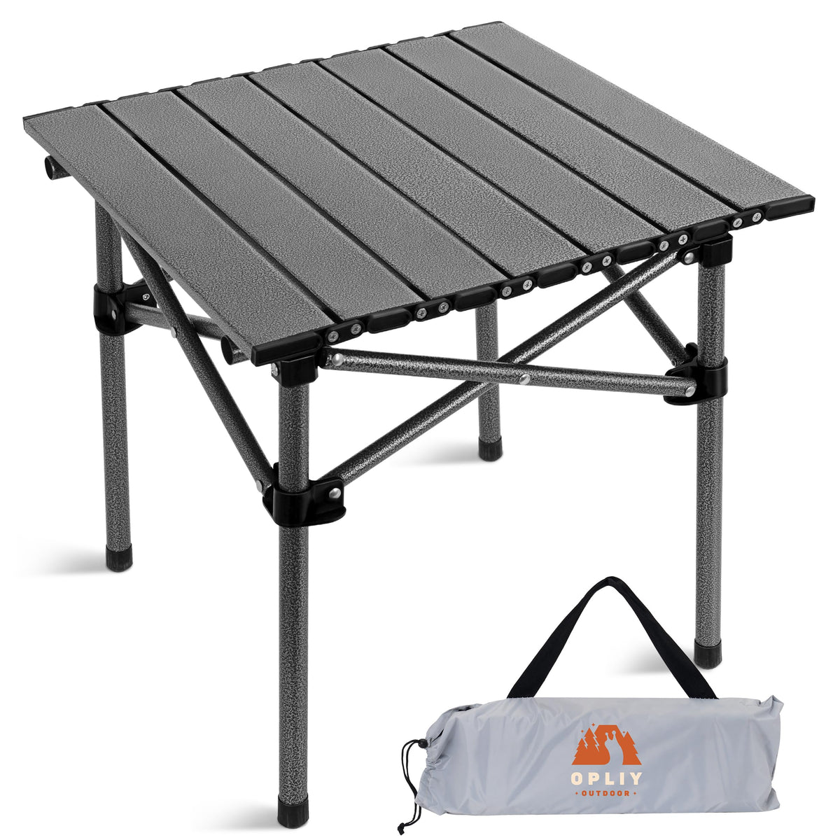 Opliy Portable Folding Camping Table for 2-4 Persons Aluminum Collapsible Table Lightweight with Carry Bag for Camping, Hiking, Picnics, BBQ, Beach Trips & Tailgating