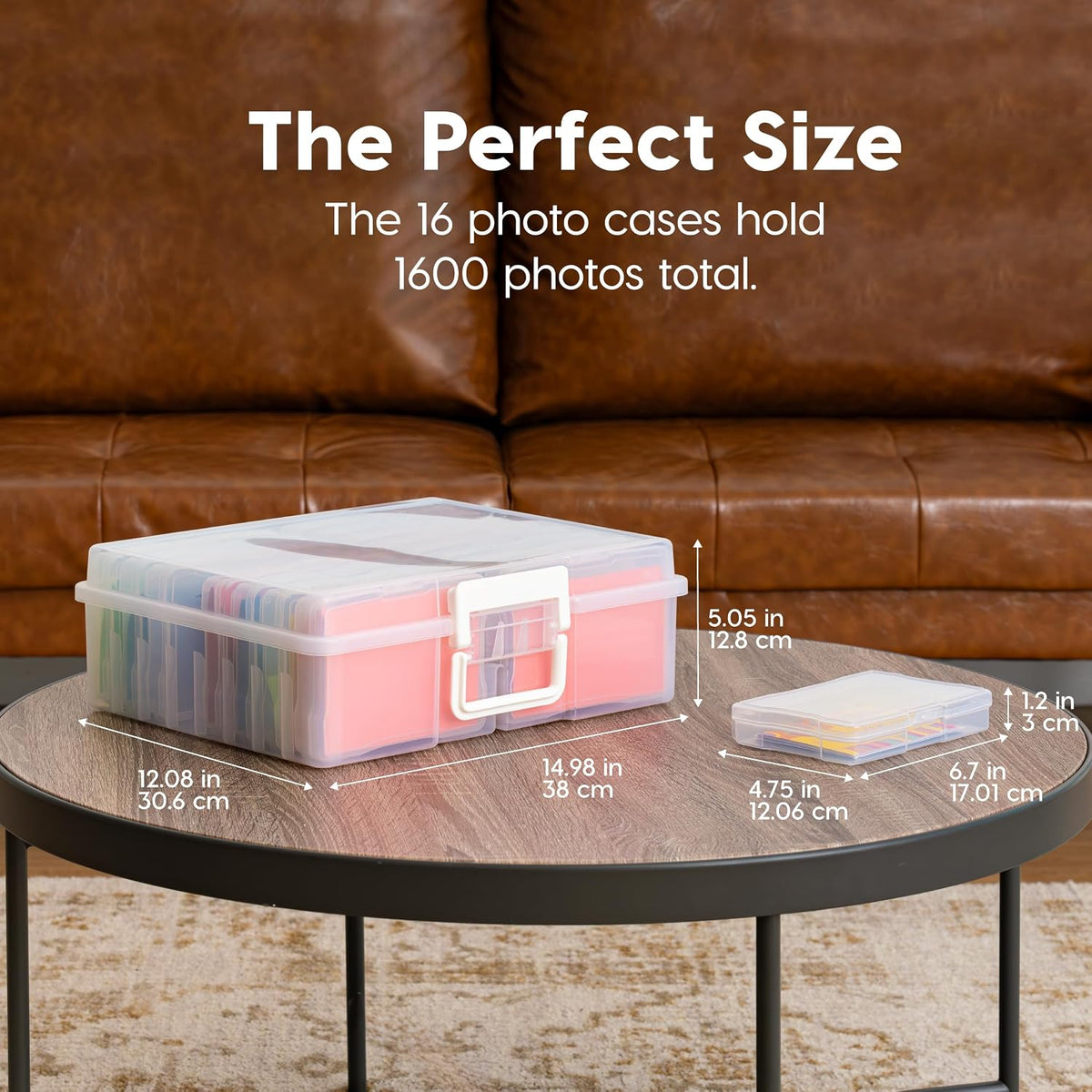 IRIS USA Photo Storage Box |Made in USA| 16 Cases - Clear
