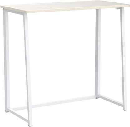 WOHOMO Folding Desk, 31.5" Foldable Computer Table for Small Spaces, Oak