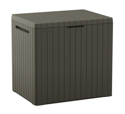 Keter City 30 Gal Outdoor Storage Box and Patio Side Table