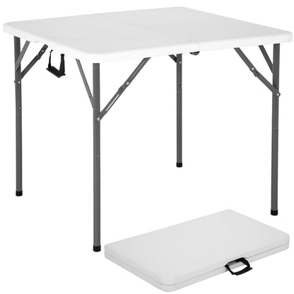 BestOffice | 4FT Folding Table | Brown Ratten | Portable Plastic Table