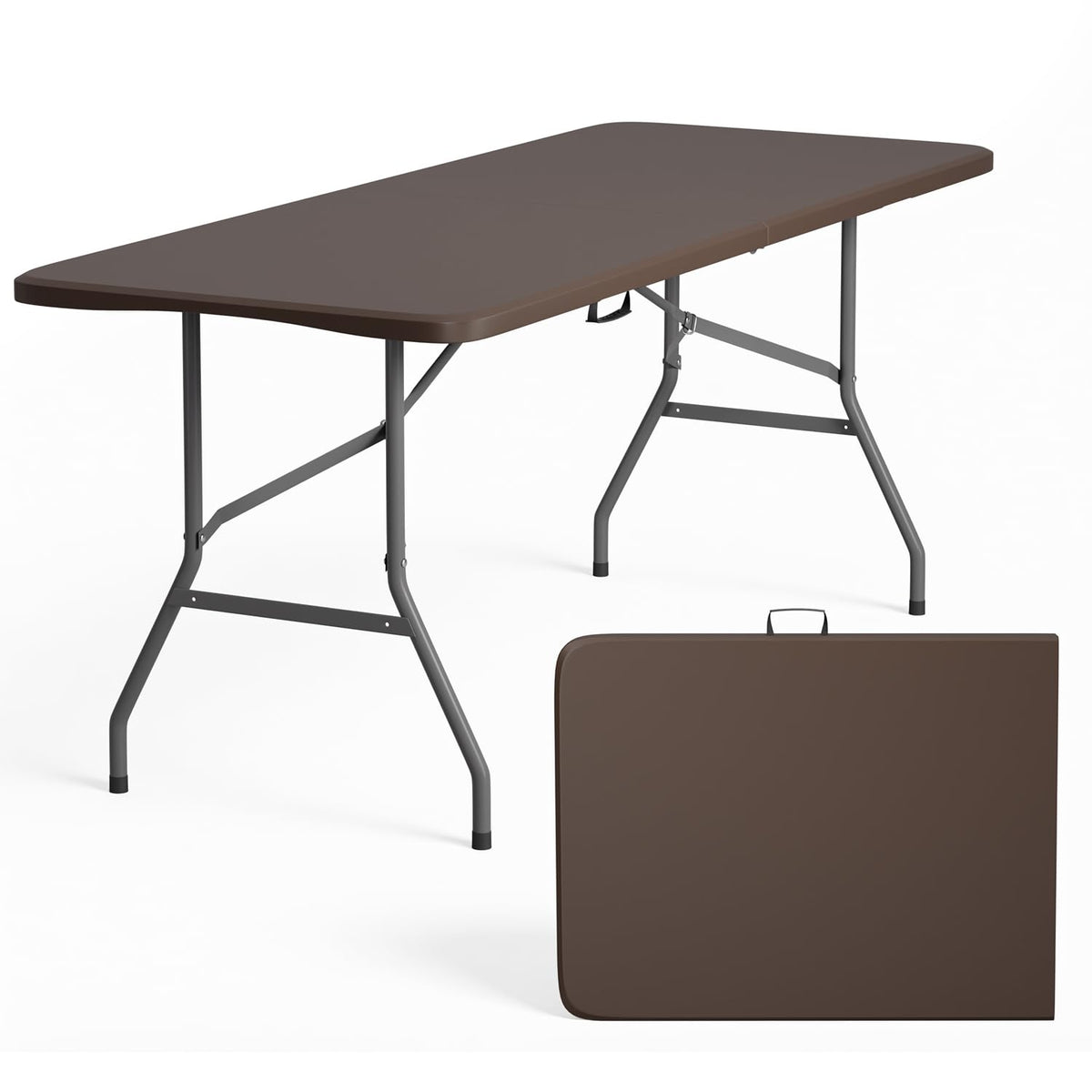 FDW | 34" Folding Table | White | Portable Plastic Table