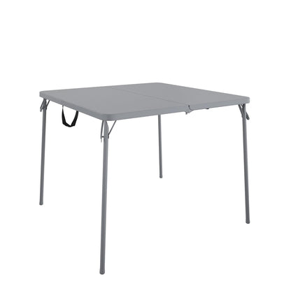 Cosco XL 38.5" Resin Fold-in-Half Card Table, Black, Wheelchair Accessible, Lightweight, Pinch-Free Locking System