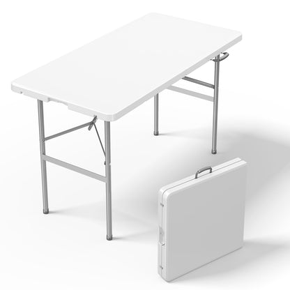 DUMOS 6 FT Folding Picnic Table, Portable Plastic Table, Easy to Keep