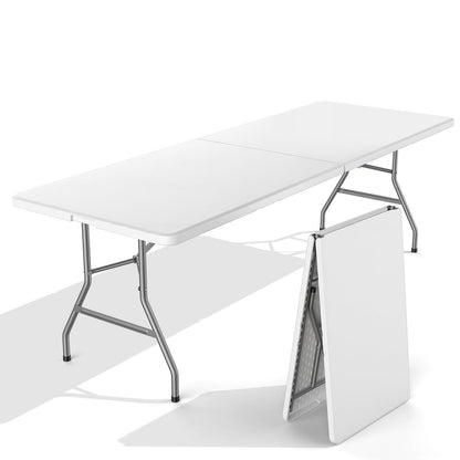 Sweetcrispy 6 FT Folding Picnic Table, Easy to Fold and Store