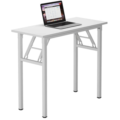 Need Small Computer Desk 31.5x15.7 Inch Folding Home Office Table Teak