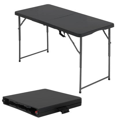 BestOffice | 6FT Folding Table | Black | Portable Plastic Table