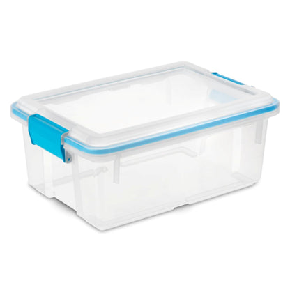 Sterilite Gasket Storage Box with Lids for Home & Office, 37 Quart, 4-Pack