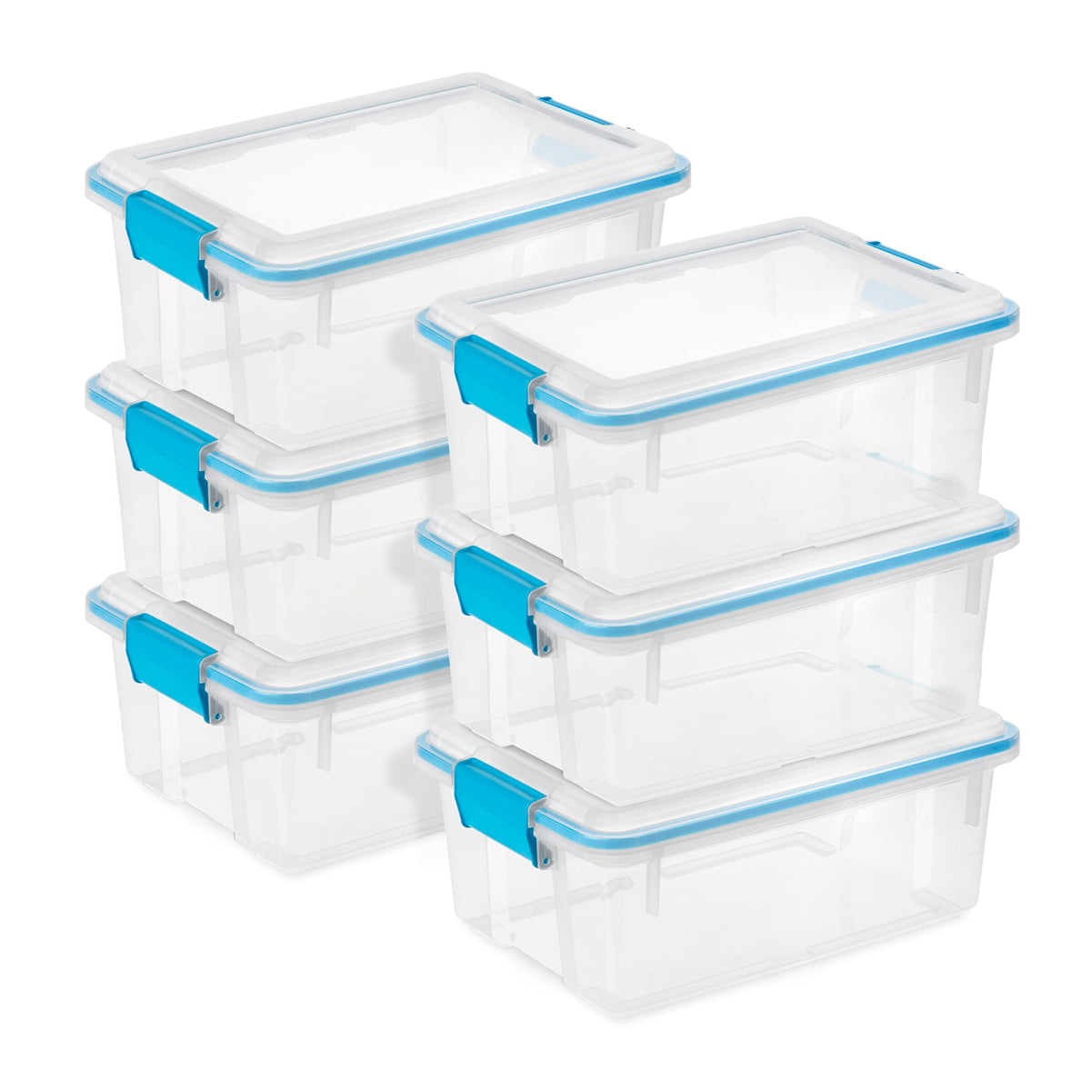Sterilite Gasket Storage Box with Lids for Home & Office, 37 Quart, 4-Pack