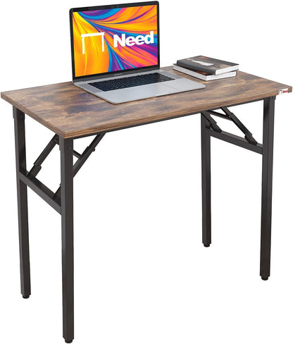 Need Small Computer Desk 31.5x15.7 Inch Folding Home Office Table Teak