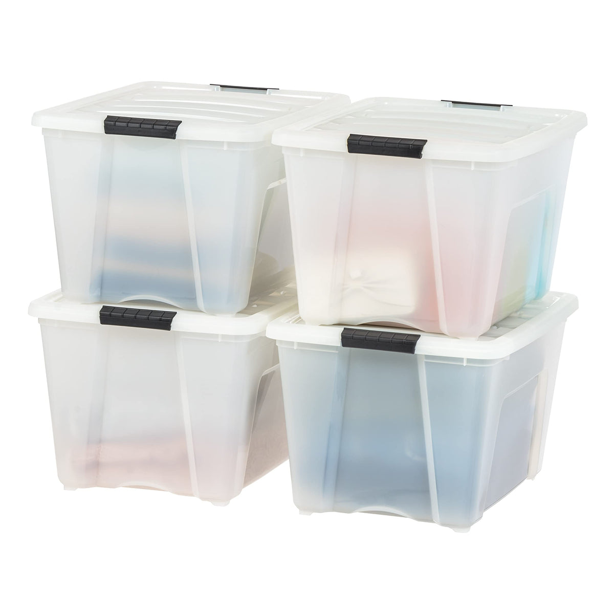 IRIS USA 6-Pack 55 Quart Clip Box with Latching Lid