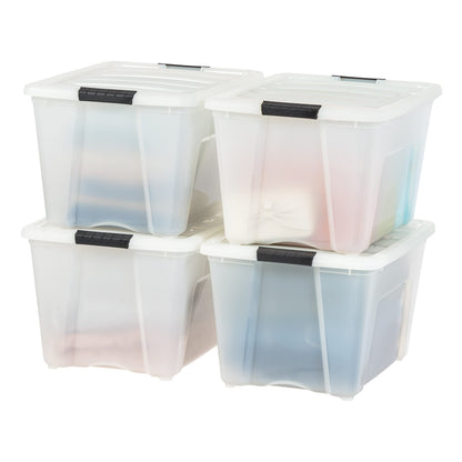 IRIS USA 6-Pack 55 Quart Clip Box with Latching Lid