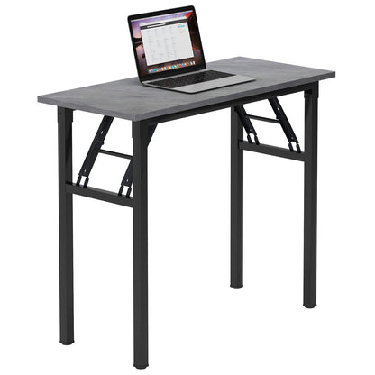 Need Small Computer Desk 31.5x15.7 Inch Folding Home Office Table Teak