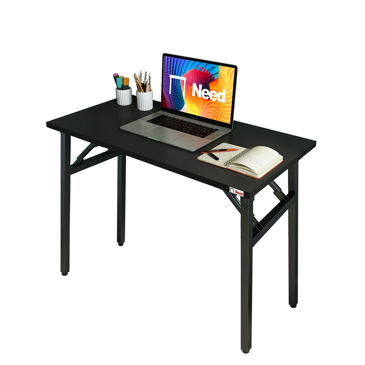 Need Small Computer Desk 31.5x15.7 Inch Folding Home Office Table Teak