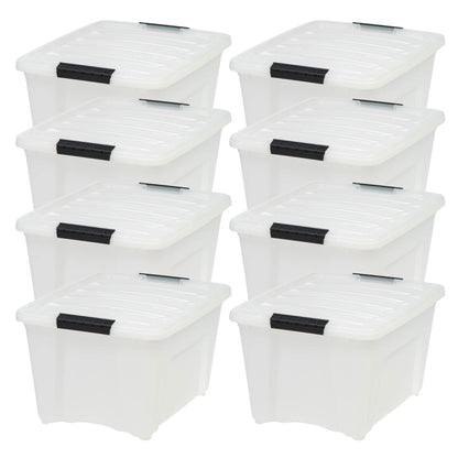 IRIS USA 4-Pack 40 Quart Storage Bins with Lids, Clear