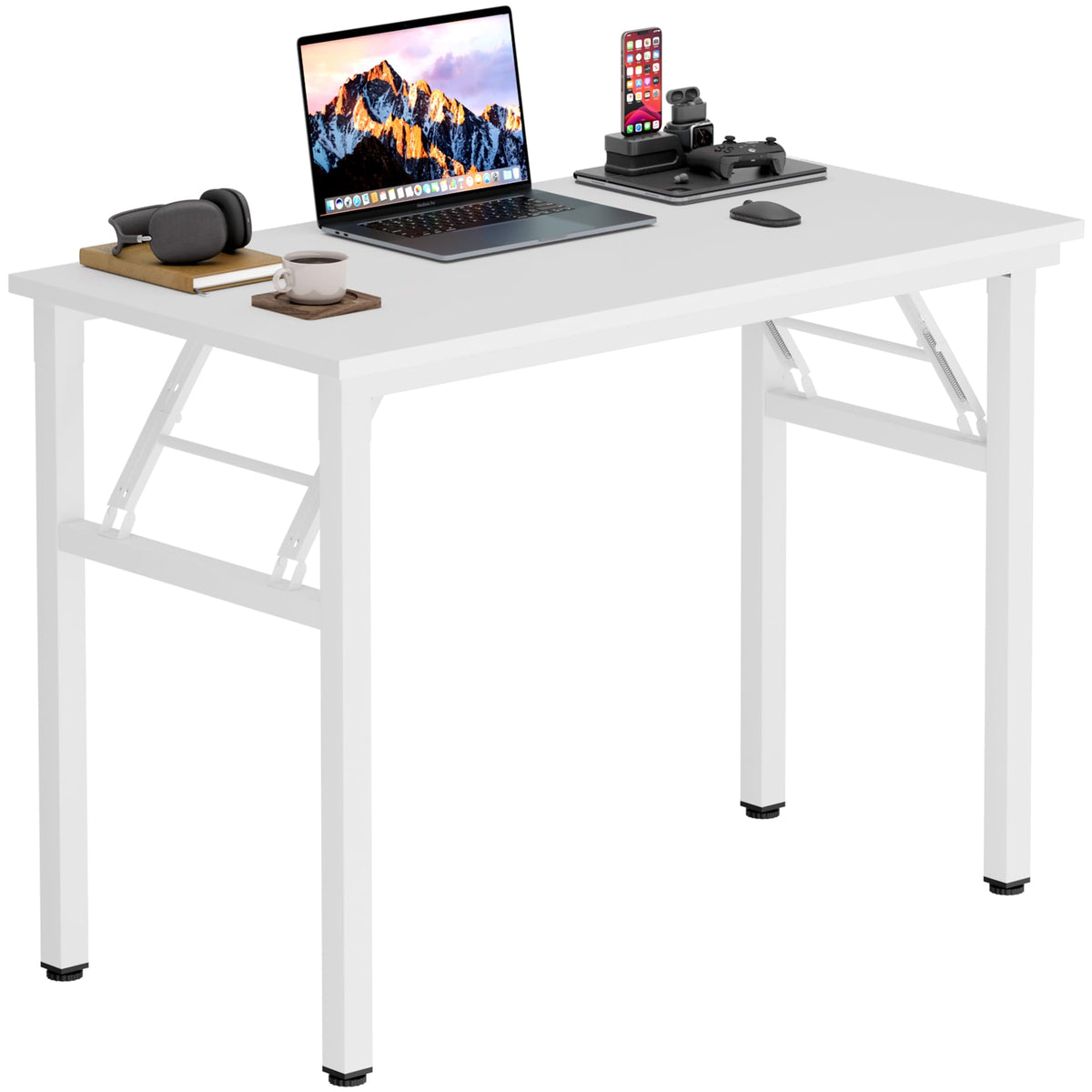 Need Small Computer Desk 31.5x15.7 Inch Folding Home Office Table Teak