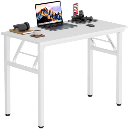 Need Small Computer Desk 31.5x15.7 Inch Folding Home Office Table Teak