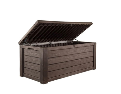 Keter Westwood Outdoor Storage Deck Box, 150 Gallon, Dark Grey
