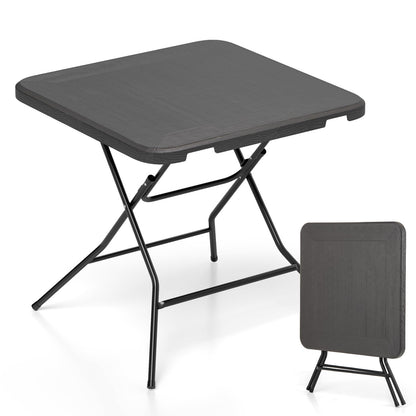 Tangkula 5FT Folding Table, HDPE Plastic Picnic Table for 4-6Person