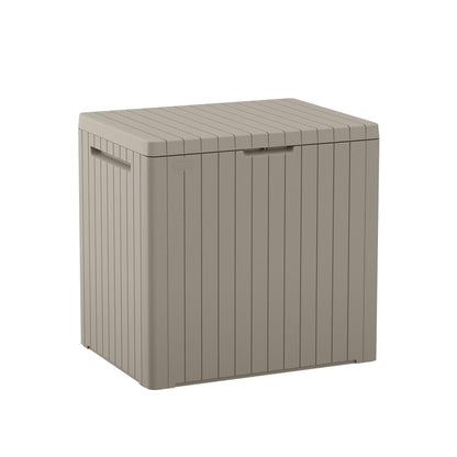 Keter City 30 Gal Outdoor Storage Box and Patio Side Table