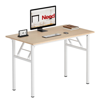 Need Small Computer Desk 31.5x15.7 Inch Folding Home Office Table Teak