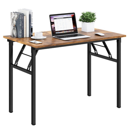 Need Small Computer Desk 31.5x15.7 Inch Folding Home Office Table Teak
