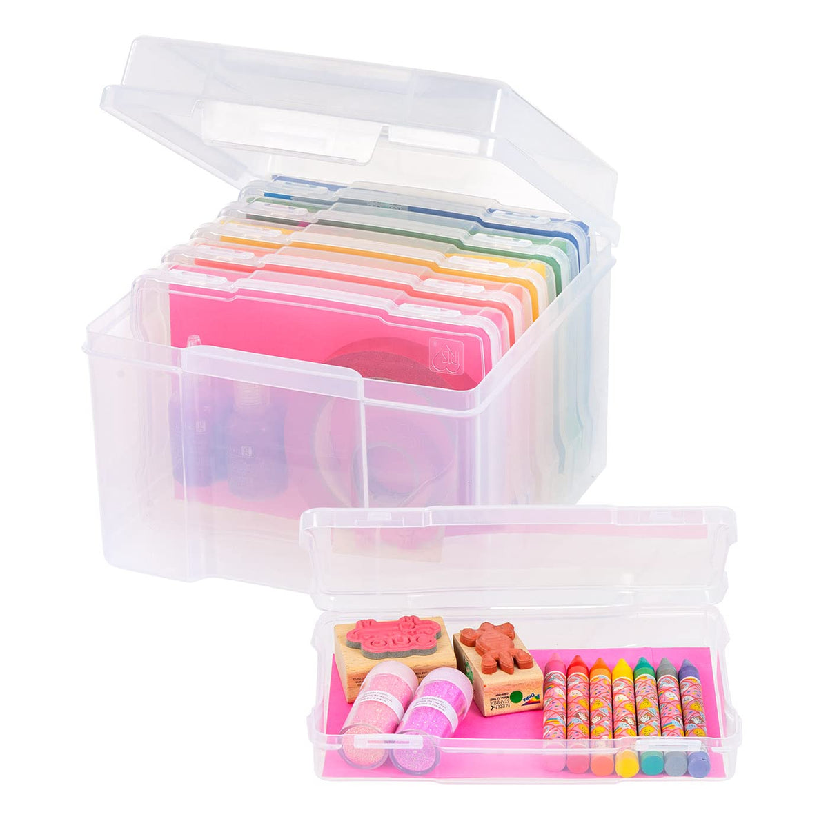 IRIS USA Photo Storage Box |Made in USA| 16 Cases - Clear