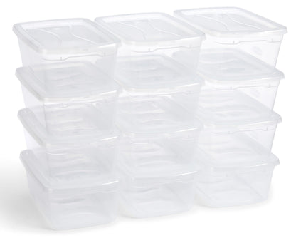 Rubbermaid Cleverstore 17 Qt Clear Storage Bins with Lids, 6 Pack