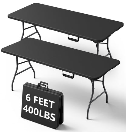 Folding Table 30 Inch - Small Desk Adjustable Height TV Tray for Laptop, Couch, Camping - Heavy Duty Utility Foldable Table for Small Spaces, No Assembly Required,Plastic White Granite