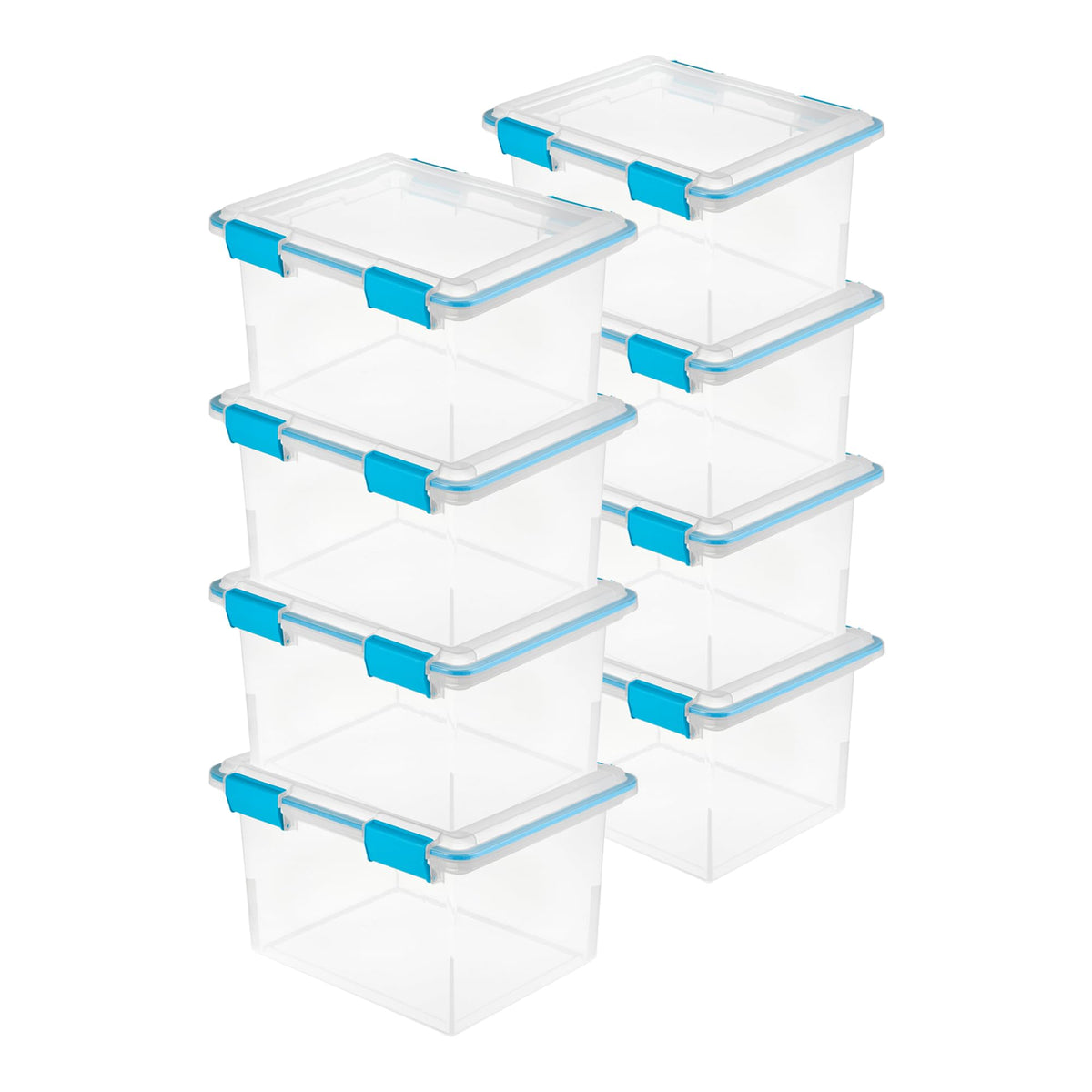 Sterilite Gasket Storage Box with Lids for Home & Office, 37 Quart, 4-Pack